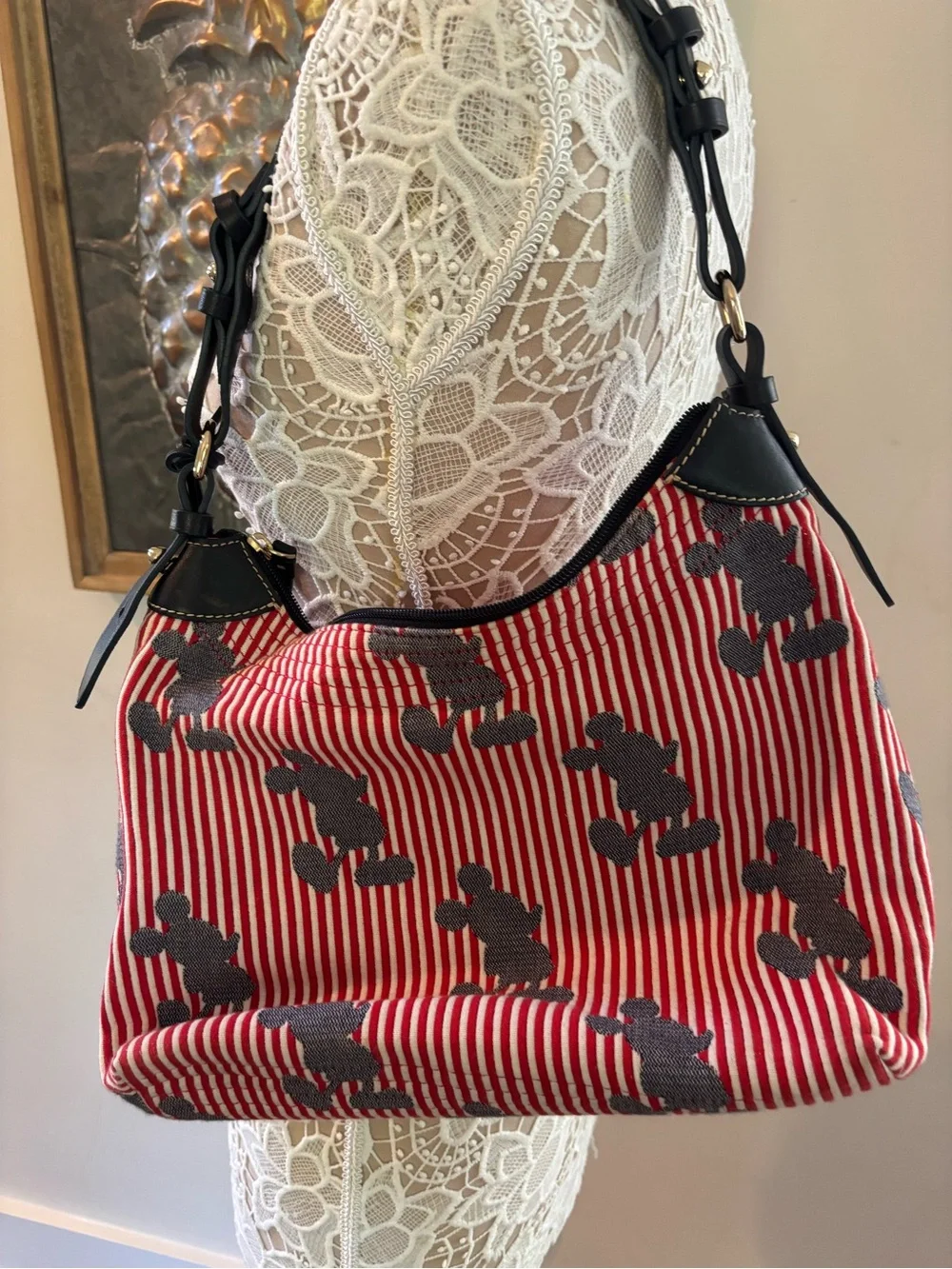 Dooney & Bourke Mickey Striped Canvas Bag